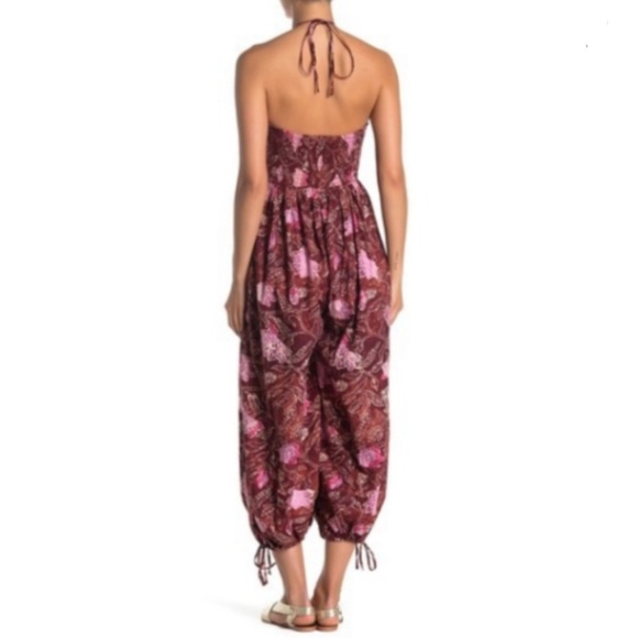 Free People Iris Patterned Halter Jumpsuit Small - Picture 4 of 12
